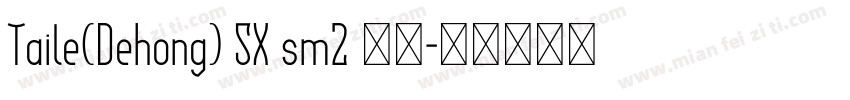 Taile(Dehong) SX sm2 斜体字体转换